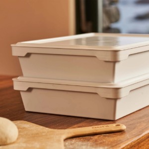 Set of 2 pizza dough boxes, with lid - Ooni