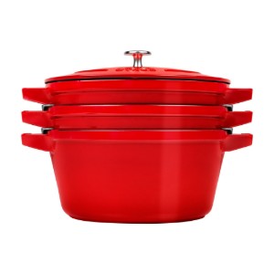 Set pentole Cocotte 3 pezzi, 24 cm, ghisa, Cherry - Staub