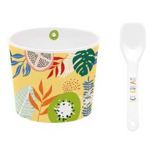 IJs serveerschaal, porselein, 8,5 cm, "TUTTI FRUTTI" - Easy Life 