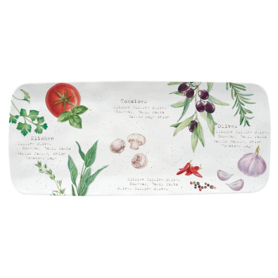 Pravokotni pladenj, porcelan, 36 x 15,5 cm, "HOME & KITCHEN" - Easy Life