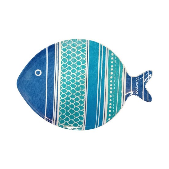Piatto in porcellana, 27 x 19 cm, "SEA FRIENDS" - Easy Life