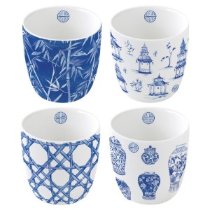 Set van 4 porseleinen mokken, 160 ml, "PAGODA" - Easy Life