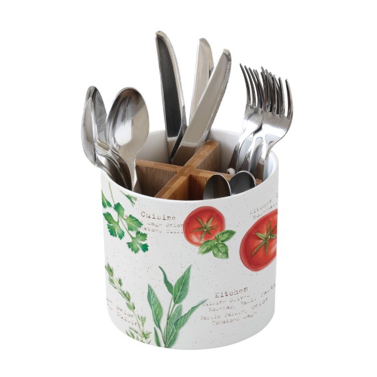 Portaposate a scomparti, porcellana, 14 cm, "HOME & KITCHEN" - Easy Life