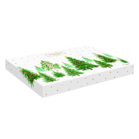 Porcelæn serveringsfad, 35 × 23 cm, "Festive TREES" - Easy Life