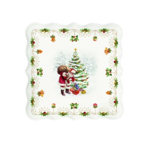 Porseleinen schotel, 30 × 29,5 cm, "Nostalgic Christmas" - Easy Life