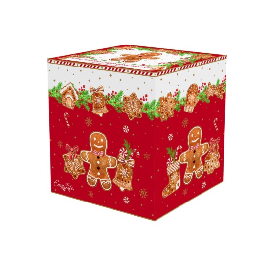 Sæt med 2 tekopper med underkopper, porcelæn, 100 ml, "Fancy Gingerbread" - Easy Life