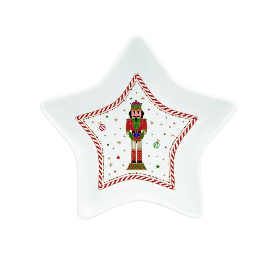 Stjerneformet skål, porcelæn, 15 cm, "Nutcracker Twist" - Easy Life
