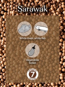Set van 4 zakjes witte peperkorrels, 4 × 20g, Sarawak, Spices - Peugeot