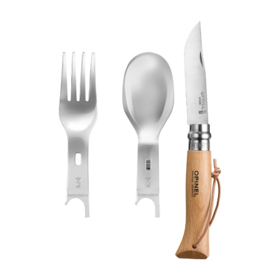 Set da picnic 4 pezzi, acciaio inossidabile, "Picnic Plus" - Opinel