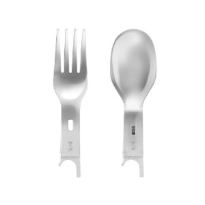 4-delige picknickset, RVS, "Picnic Plus" - Opinel