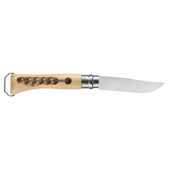 Coltello N°10 inox, con cavatappi, 10 cm - Opinel