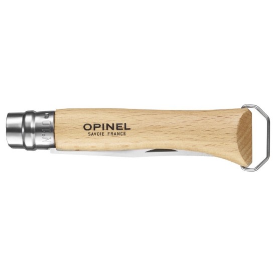 Coltello N°10 inox, con cavatappi, 10 cm - Opinel