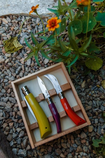 3-teiliges Gartenmesserset, Edelstahl - Opinel