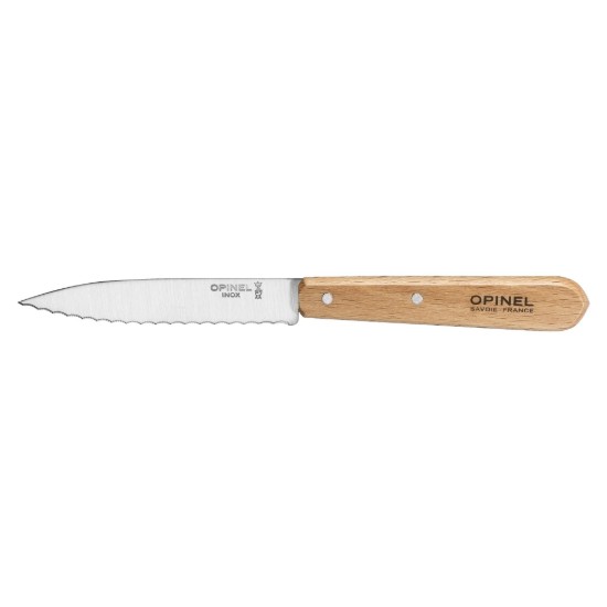 Coltello N°113 lama seghettata, acciaio inossidabile, 10 cm, "Les Essentiels" - Opinel