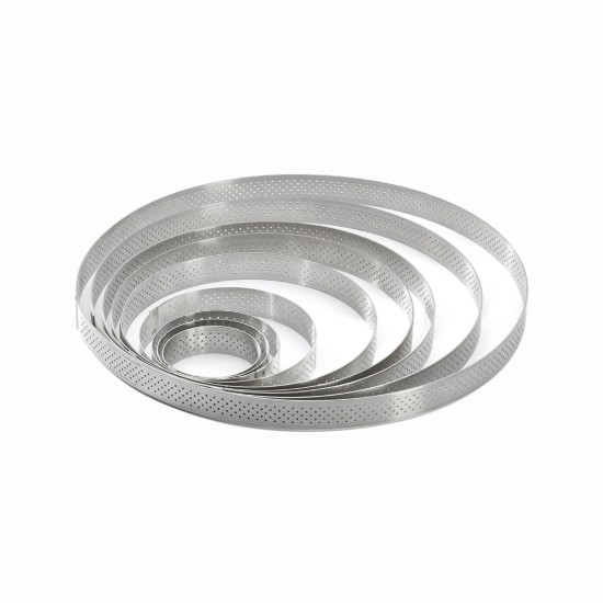 Geperforeerde taartring, roestvrij staal, 18,5 cm - de Buyer