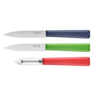 3-delige messenset, RVS, "Les Essentiels" - Opinel