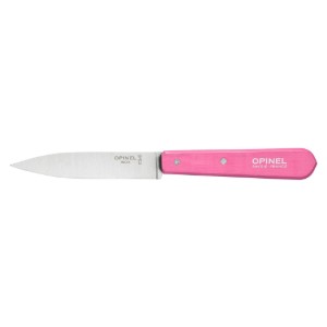 Coltello N°112 per sbucciare frutta e verdura, inox, 10 cm, "Les Essentiels", Fucsia - Opinel
