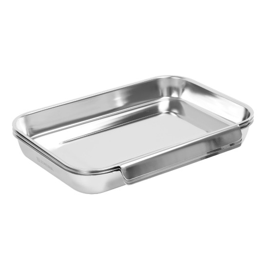 3-piece breading dish set, stainless steel, 15 x 22 x 3 cm - Zokura