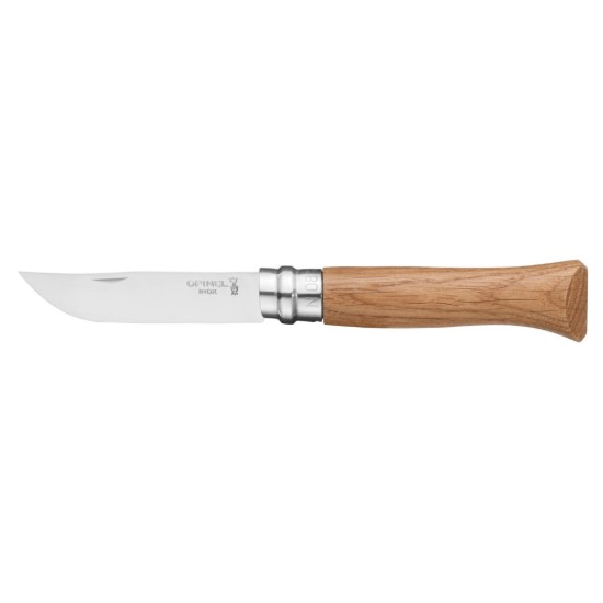 N°08 lommekniv, rustfritt stål, 8,5 cm, "Tradition Luxe", Oak - Opinel