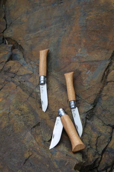 N°08 lommekniv, rustfritt stål, 8,5 cm, "Tradition Luxe", Oak - Opinel