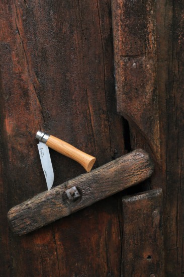 N°08 lommekniv, rustfritt stål, 8,5 cm, "Tradition Luxe", Oak - Opinel