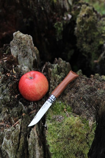 N°08 taskuveitsi, ruostumaton teräs, 8,5 cm, "Tradition Luxe", Walnut - Opinel