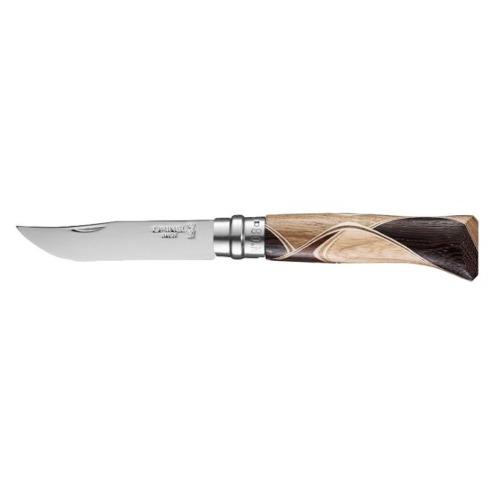 Coltello tascabile N°08, acciaio inossidabile, 8,5 cm, "Tradition Luxury", Chaperon - Opinel