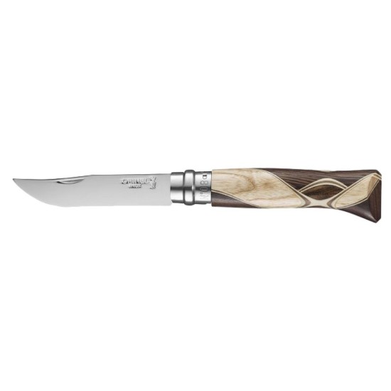 Coltello tascabile N°08, acciaio inossidabile, 8,5 cm, "Tradition Luxury", Chaperon - Opinel