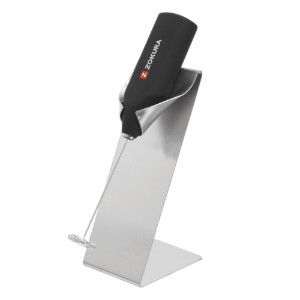 Melkopschuimer met standaard, roestvrij staal - Zokura