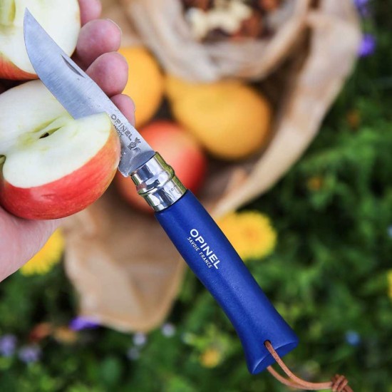 Taschenmesser Nr. 08, mit Scheide, Edelstahl, 8,5 cm, „My first“, Blue – Opinel