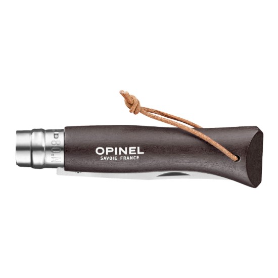  Coltello tascabile N°08, acciaio inossidabile, 8,5 cm, "Colorama", Dark Brown - Opinel