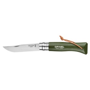 Coltello tascabile N°08, acciaio inox, 8,5 cm, "Colorama", Kaki - Opinel