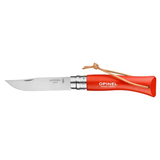 Coltello tascabile N°07, acciaio inox, 8 cm, "Colorama", Orange - Opinel