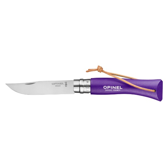 Coltello tascabile N°07, acciaio inox, 8 cm, "Colorama", Violet - Opinel