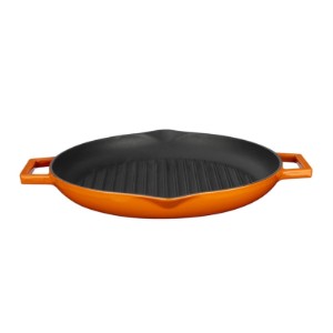 Grillpan, 26 cm, gietijzer, oranje kleur - LAVA brand