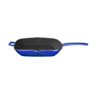 Vierkante grillpan, 26 x 26 cm, blauw - LAVA