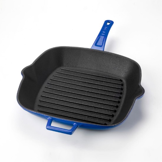 Square grill pan, 26 x 26 cm, blue - LAVA