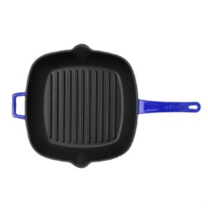 Vierkante grillpan, 26 x 26 cm, blauw - LAVA