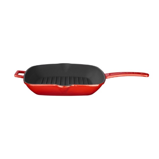 Bistecchiera, ghisa, 26×26 cm, rossa - marca LAVA