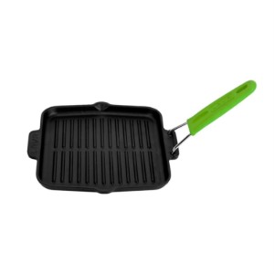 Grillpan, 21 x 21 cm, groen handvat - LAVA brand