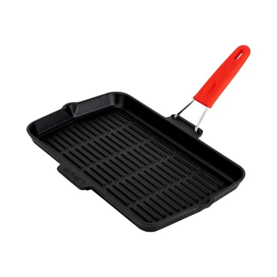 Grillpan, 21 x 36 cm, gietijzer - LAVA