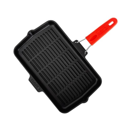 Grillpan, 21 x 36 cm, gietijzer - LAVA