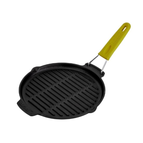 Bistecchiera rotonda, 23 cm, manico giallo - marca LAVA