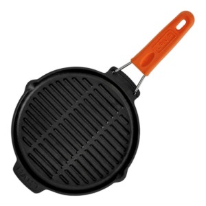Ronde grillpan, 23 cm, oranje handvat - LAVA brand