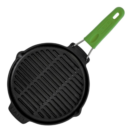 Bistecchiera, tonda, 23 cm, manico verde - marca LAVA