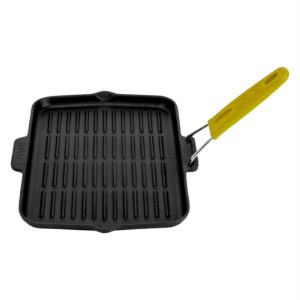 Grillpan, 21 x 30 cm, geel handvat - LAVA brand