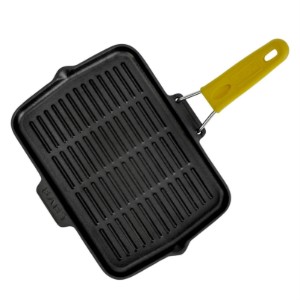 Grillpan, 21 x 30 cm, geel handvat - LAVA brand