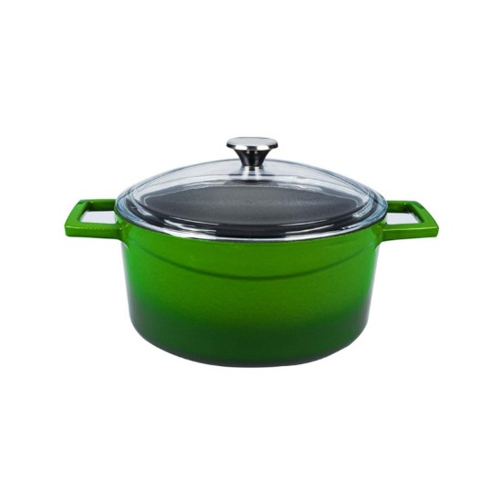 Casseruola, ghisa, 20 cm, gamma "Glaze", verde - marchio LAVA