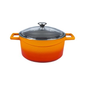 Casseruola, ghisa, 24 cm, gamma "Glaze", colore arancio - marchio LAVA