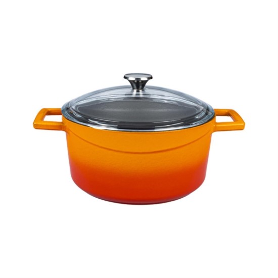 Panela, ferro fundido, 24 cm, gama "Glaze", cor laranja - marca LAVA